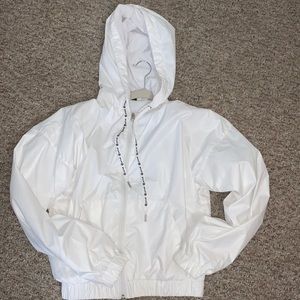 White Pruvit Ketone windbreaker mesh lined size small